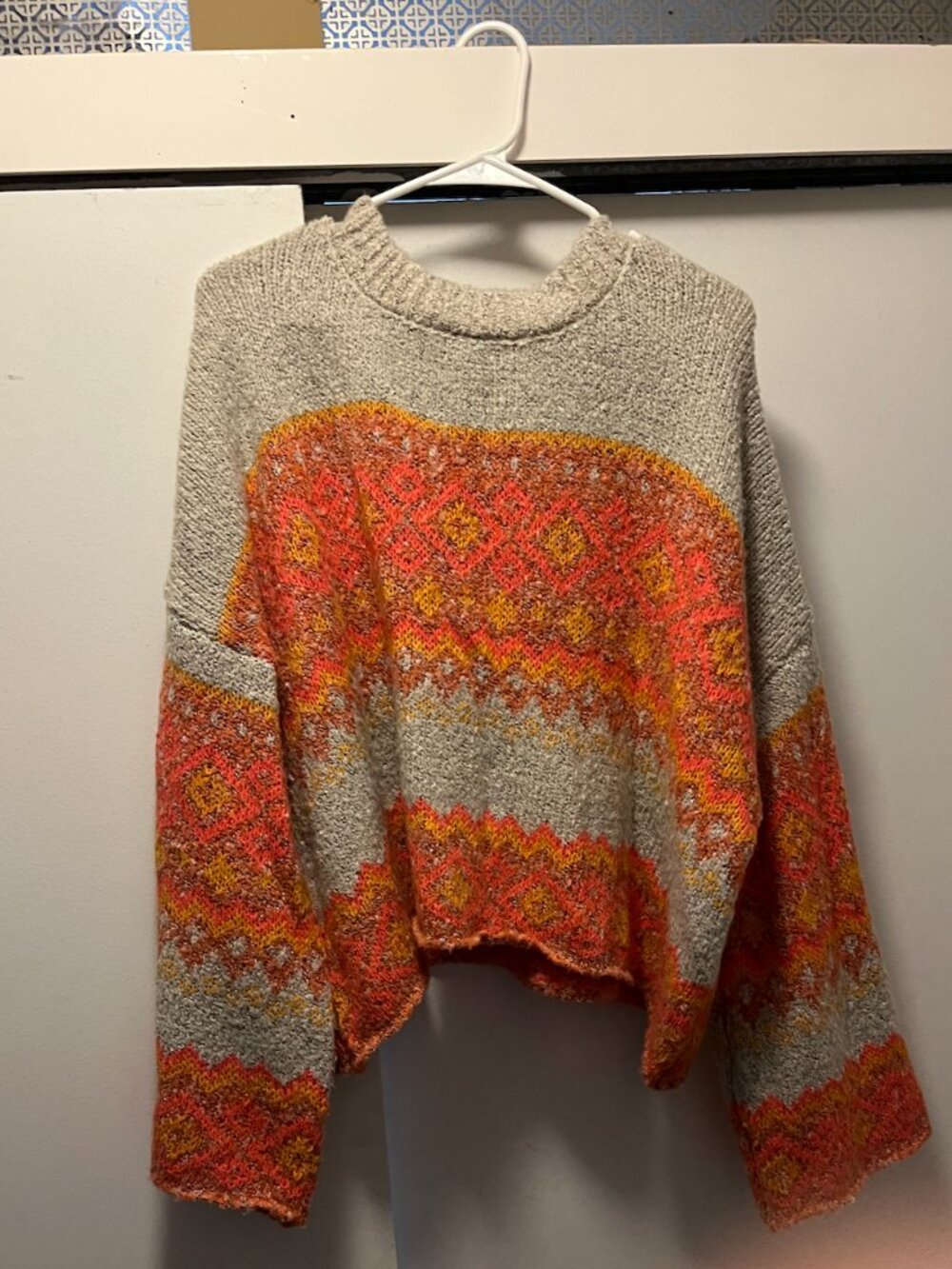 Sincerely Jules Fair Isle Sweater Sz L - Picture 2 of 7